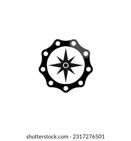 Kompass-Pfeilmarken Modernes Vektorlogo-Designsymbol