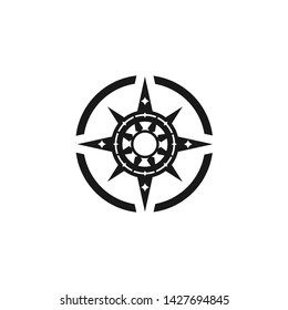 Compass Arrow Icon Logo Vector