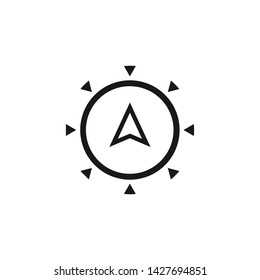 Compass Arrow Icon Logo Vector