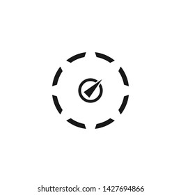 Compass Arrow Icon Logo Vector
