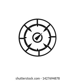 Compass Arrow Icon Logo Vector