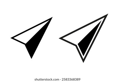 Compass arrow icon simple design