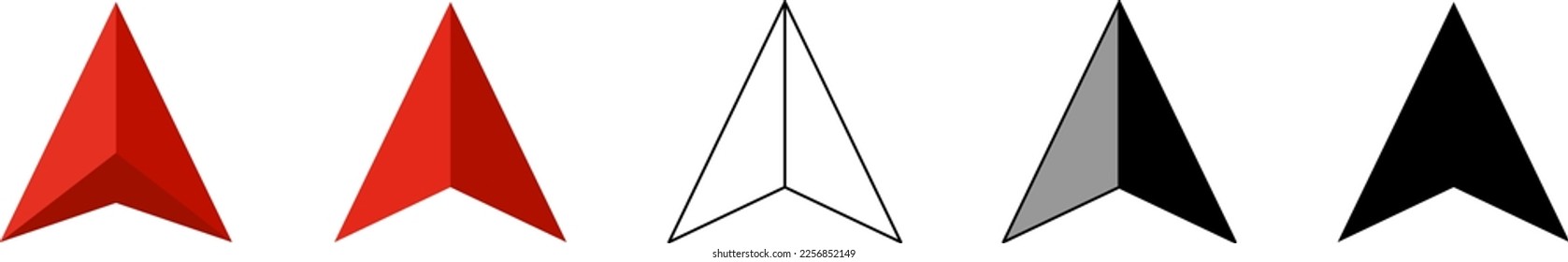 compass arrow icon variation set