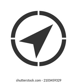 Diseño de la ilustración del logotipo de la flecha de brújula. icono de brújula de navegación para aplicaciones y sitio web. Símbolo de viaje y mapa. Ilustración del vector
