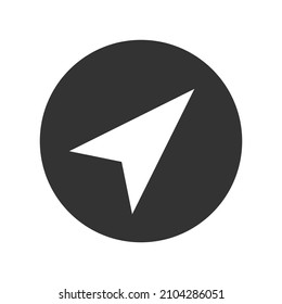 Diseño de la ilustración del logotipo de la flecha de brújula. icono de brújula de navegación para aplicaciones y sitio web. Ilustración del vector