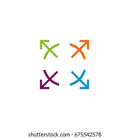 Compass Arrow Logo Template Illustration Design. Vector EPS 10.