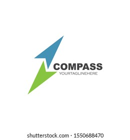 compass arrow  logo vector tempate ilustration design 