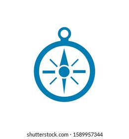 Compass Arrow Travel Direction Logo Template on whote background