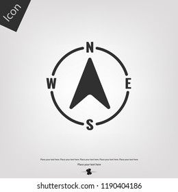 Compass arrow vector icon