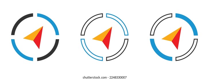 Compass Arrow vector Logo Template Illustration collection 