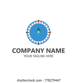 Compass arrow vector travel direction logotype template illustration