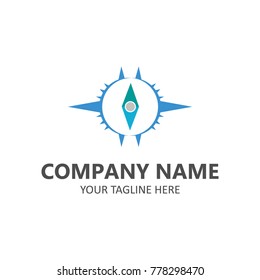 Compass arrow vector travel direction logo template illustration