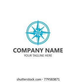 Compass arrow vector travel direction logotype template illustration