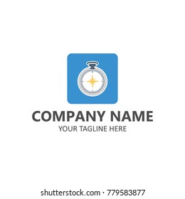 Compass arrow vector travel direction logotype template illustration