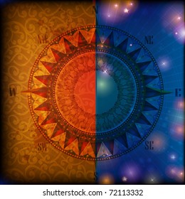 compass background abstraction star map texture