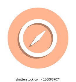 Compass badge icon. Simple glyph, flat vector of web icons for ui and ux, website or mobile application