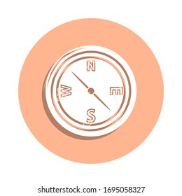 Icono de placa de brújula. Glifo simple, vector plano del ejército e iconos de guerra para ui y ux, sitio web o aplicación móvil