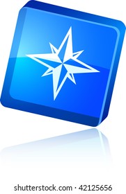 Compass  beautiful icon. Vector illustration.