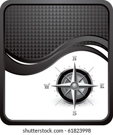 compass black checkered wave