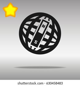 compass black con button logo symbol concept high quality on the gray background