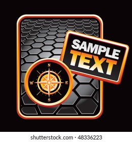 compass black hexagon advertisement