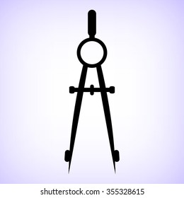 Compass  - black vector icon