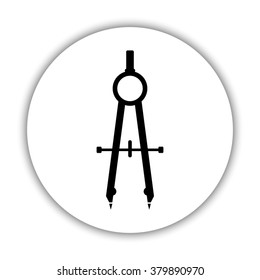 compass  - black vector icon
