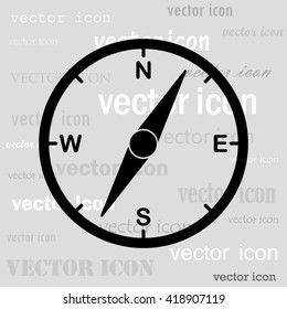 compass black vector icon
