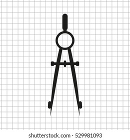 Compass  - black vector icon