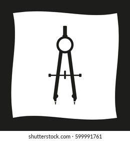 compass  - black vector icon