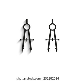 compass - black vector icons