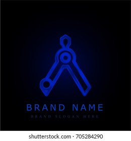 Compass blue chromium metallic logo