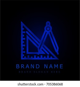 Compass blue chromium metallic logo