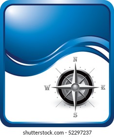 compass blue wave background