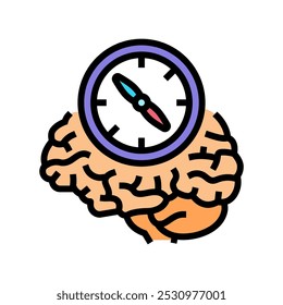 compass brainstorm color icon vector. compass brainstorm sign. isolated symbol illustration
