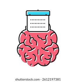 compass brainstorm color icon vector. compass brainstorm sign. isolated symbol illustration