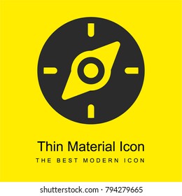 Compass bright yellow material minimal icon or logo design
