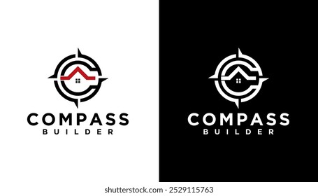 compass building logo construction illustration