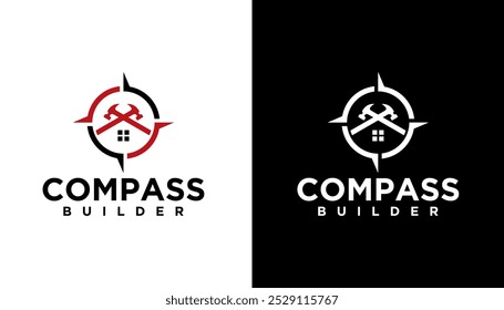 compass building logo construction illustration
