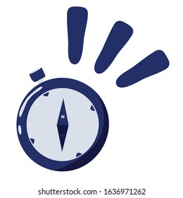 compass business blue icon vector