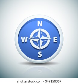 Compass Uibutton Compass Button Stock Vector (Royalty Free) 349150367 | Shutterstock
