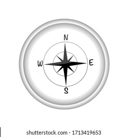Compass button with gray border