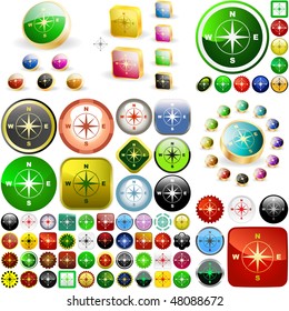 Compass buttons. Great collection.