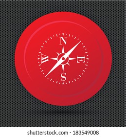 Compass button,vector