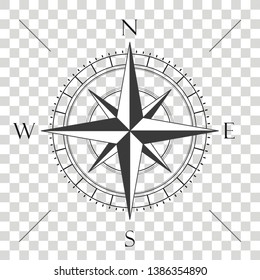 Compass cardianl points on the checked background.  Eps 10 vector file.