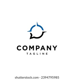 
Compass Chat logo icon vector template.eps