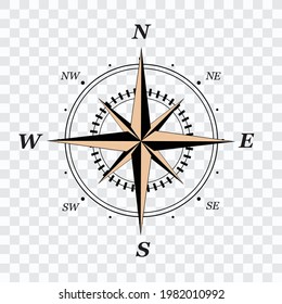 compass, Check background, Vector illustration design.