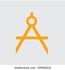 Compass / Circinus and A Letter Logo Icon Monogram