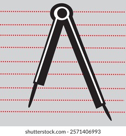 compass for circle flat style illustration