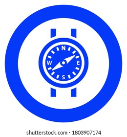 compass, circle trendy icon on a white background